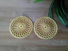 Yellow Crochet Hoop Earrings This intricate design is gorgeous. What a beautiful way to adorn your ears! Earrings are light weight, made from cotton yarn over a bangle and measures 3'' in diameter. A nice gift for you or a loved one. Also available in other colors. Enjoy! **Please allow 1-2 days for creation and shipping.** Shipping cost includes:  *Handling *Packing Materials *Delivery Confirmation & Tracking Follow us @glaccessories  #glaccessories Determined to be different, *gl* Summer Adjustable Circle Earrings, Adjustable Circle Earrings For Summer, Hypoallergenic Round Summer Earrings, Hypoallergenic Round Earrings For Summer, Hypoallergenic Round Earrings, Summer Gift Circular Jewelry, Handmade Yellow Drop Hoop Earrings, Handmade Yellow Circle Earrings, Handmade Yellow Circular Jewelry