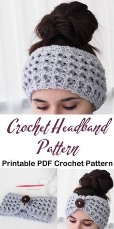 the crochet headband pattern is easy to make and looks great on any woman