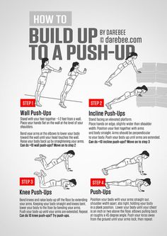 the instructions for how to do push up