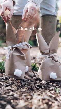 Easter Goodie Bags, Bunny Birthday Party, Easter Presents, Bunny Party, Bunny Bags, Easter Goodies, Bunny Birthday, Easter Inspiration, Bunny Crafts