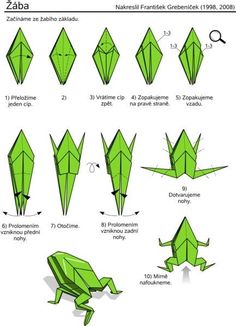 how to make an origami frog from paper - step by step instructions for