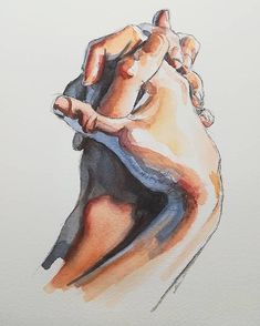 a drawing of a person's hand holding something