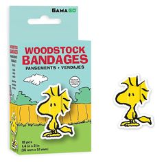 a package of stickers with a cartoon character on the front and back of it