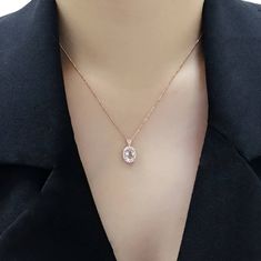 ◈ Diamond Fine Jewelry ◈ ♥This stunning necklace features 8x6 mm AAA Natural Oval Morganite and 0.14 round cut diamond. This high quality diamond can be beautifully set in a solid 14k Rose gold. This Necklace is perfect for everyday use and can be a lovely gift for any occasion! ♥ The Morganite that we use is the pink version of Beryl, a mineral that can be made into other well-known gems such as emerald and aquamarine. Morganite is best known for its ability to display peace, joy, and inner pea Classic Rose Gold Oval Pendant Necklace, Formal Rose Gold Oval Pendant Necklace, Oval Rose Gold Clavicle Chain Jewelry, Rose Gold Oval Pendant Necklace For Anniversary, Rose Gold Oval Necklace For Anniversary, Morganite Necklace, Morganite Pendant, Real Diamond Necklace, Necklace Everyday