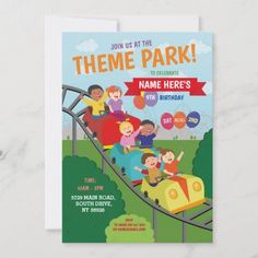 Party At Park, Park Birthday Party, Birthday Party At Park, Park Birthday, Free Birthday Card, Fun Invitations, 2nd Birthday Invitations, Birthday Party Invite, Birthday Invite