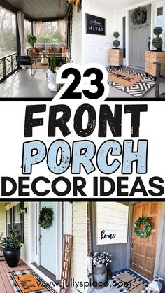 front porch ideas, front porch decor, farmhouse front porch, front door decor, small front porch ideas Outdoor Lighting Diy, Stoop Decor, Small Front Porch Decor, Backyard Ideas Landscaping, Front Porch Chairs