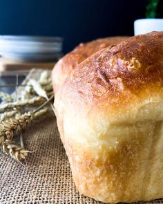 a loaf of bread sitting on top of a table