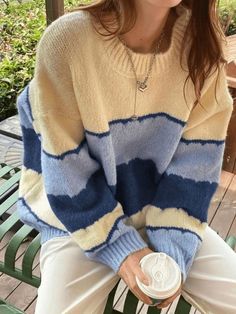 Oversized Knit Cardigan, Cardigan Vintage, Fall Fits, Cozy Knit, Mode Inspo, Loose Sweater