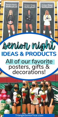 Gym Decorations For Senior Night, Senior Night Photo Backdrop, Senior Night Gift Basket Ideas Softball, Senior Sports Night Gift Ideas, Volleyball Sr Night Gifts, High School Senior Night Gifts, Ideas For Senior Night Volleyball, Senior Night Cake Ideas