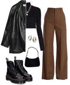 Look Grunge, Fits Inspo, Neue Outfits, Virtual Stylist, 2021 Fashion, Causual Outfits, Brown Pants, Outfit Style, Gotham City