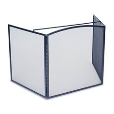 a black and white fire screen on a white background