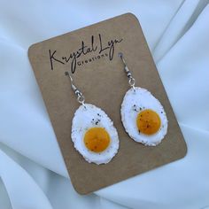 Quirky Handmade Resin Jewelry, Quirky Resin Jewelry Gift, Quirky Resin Jewelry For Gifts, Quirky Resin Jewelry As A Gift, Handmade Novelty Resin Jewelry, Novelty White Polymer Clay Jewelry, White Novelty Jewelry Made Of Polymer Clay, White Novelty Jewelry In Polymer Clay, Clay Miniature Food