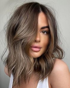 Warm Mushroom Brown Balayage for Brown Eyes Mushroom Brown Hair Color, Mushroom Brown Hair, Hair Color For Brown Eyes, Brown Hair Color Ideas, Mushroom Hair, Brown Hair Inspo, Hair Adviser