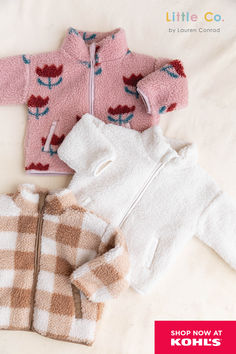 Oh-so cute and oh-so cozy! Be sure to bundle up your kiddos in warm, fuzzy fleece zip-ups from Little Co. by Lauren Conrad at Kohl’s and Kohls.com.