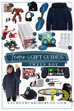 It’s so hard to shop for boys who feel too old for toys but at the end of the day are still kids. So, if you’re tween is maturing and you’re not sure what to buy him this year…keep reading (and don’t worry, I didn’t forget about the girls! keep scrolling for their guide). While it was a bit of a struggle, I think I’ve compiled a pretty great gift guide for 8-12 year olds! Gifts For 9 Year Boy, Lauren Mcbride, Teenager Gifts, Christmas Gifts For Boys, Ultimate Gift Guide