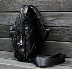 Handmade biker's black leather backpack Skulls in gothic style for men and women. Another piece from our author's collection of Leather Captivity. This bag is suitable for everyone who are not afraid to show their individuality. Strong and functional, high-quality accessories. Withstands any weather. Comfortable in using. Black Leather Gothic Bags, Black Gothic Leather Shoulder Bag, Black Leather Bag For Streetwear, Black Leather Streetwear Shoulder Bag, Black Leather Shoulder Bag For Streetwear, Leather Hip Bag, Style Gothic, Design Bag, Black Leather Bag