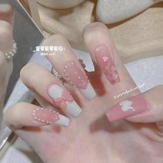 Fake Nails Designs, Cute Acrylic Nail Designs, Cute Gel Nails, Kawaii Nails