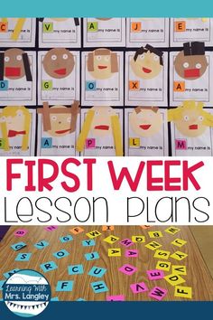 the first week lesson plans for children to learn letters and numbers with their own hands