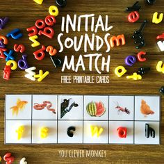 the initial sounds match game with free printable cards