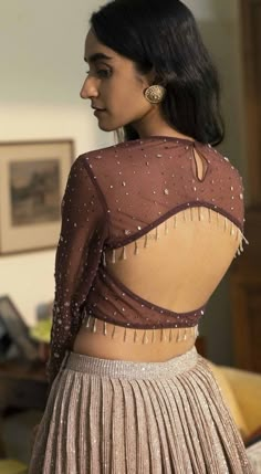 Blouse Designs High Neck, Backless Blouse Designs, New Saree Blouse Designs, Lehenga Designs Simple, Latest Model Blouse Designs, Traditional Blouse Designs, Fashionable Saree Blouse Designs