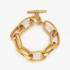 Size Guide  Safety PolicyCare InstructionsBold but never obnoxious, our chunky paperclip bracelet is the right balance between stylish and trendy. It features engravable links so you can create your own Oak & Luna look.Gold Vermeil: Gold vermeil provides that lux look you love at a great price. This piece has a thick layer of 18K gold (up to 5 times more than regular plating) over 925 sterling silver.Customize Me! Customize your bracelet with 1-4 names, up to 10 letters each (first letter is CAP Ivy Name, Paperclip Bracelet, The Ivy, Birth Year, Popular Jewelry, Engraved Bracelet, Silver Chain Bracelet, Gold Bracelet Chain, Christmas Gift Jewelry