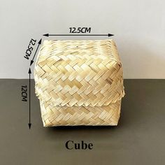 the measurements for a small stool made out of woven material