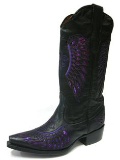 Purple Boots Women, Purple Cowboy Hat, Vaquera Boots, Womens Western Wear, Purple Boots, Black Cowboy Boots, Western Outfits Women, Prom Ideas, Western Wear For Women