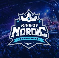 the king of nordic tournament logo on a stage with people in the stands watching it