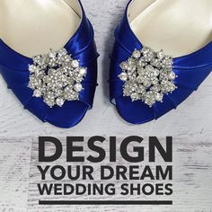 Wedding Shoes / Design Your Own Wedding by EllieWrenWeddingShoe Simple Wedding Shoes, Blue Low Heels, Dream Wedding Shoes, Royal Blue Wedding Shoes, Blue Bridal Shoes, Kitten Heel Wedding Shoes, Custom Wedding Shoes, Converse Nike, Wedge Wedding Shoes