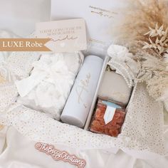 the luxury gift box is filled with treats