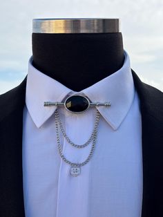 Collar Bar, Shirt Collar Clips, Men's Collar Tie Bar, Shirt Men's Accessories, Man Wedding Accessory, Gifts for Men Atlantis Accessorry Handmade and Stylish, Let It Look Shimmery Every Day! It is suitable for meeting, special day and every day use. The combination of silver metal, gold color makes this Collar Chain a great match to any color shirt like blue, grey, black, white... Our craftsmen make handmade accessories using high quality materials. Mens Wedding Accessories, Collar Bar Shirt, Men Wedding Accessories, Accessories Man, Bar Shirt, Slim Fit Suit Men, Collar Bar, Man Wedding, Collar Clips