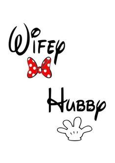 the words wiffle and hubby are written in black ink on a white background