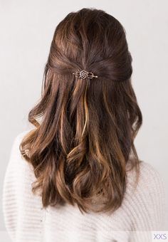 Wedding Hairstyles And Makeup, Simple Prom Hair, Prom Hairstyles For Short Hair, Half Up Half Down Hair, Half Up Hair, Wedding Hair And Makeup, Shoulder Length Hair, Fashion Images, Stylish Hair