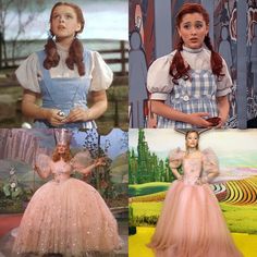 the wizard's costume is shown in three different pictures