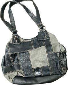 I know everyone remembers these bags!! this 1970’s or 1980’s black leather shoulder bag, with different colored patches to one to grab! 2000s Purse, Vintage Black Shoulder Bag For On-the-go, Y2k Shoulder Bag With Zipper Closure, Y2k Black Shoulder Bag With Zipper Closure, Black Patchwork Satchel Shoulder Bag, Vintage Multicolor Patchwork Shoulder Bag, Leather Clutch Purse, Leather Patchwork, Patchwork Bags