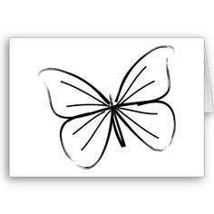 a black and white drawing of a butterfly on a white card with the words,