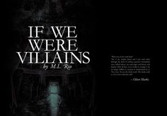 the book cover for if we were villain's by m l r bg