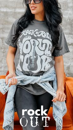 When all else fails, rock out 🤘 Rock And Roll Cotton T-shirt With Band Logo, Cotton Rock And Roll T-shirt With Band Logo, Rock And Roll Band Logo T-shirt For Summer, Rock Style T-shirt With Band Logo For Music Festivals, Unisex Rocker T-shirt For Concerts, Rock And Roll Cotton Graphic T-shirt, Cotton Rock And Roll T-shirt With Graphic Print, Unisex Cotton Rock And Roll T-shirt, Relaxed Fit Concert T-shirt With Band Logo