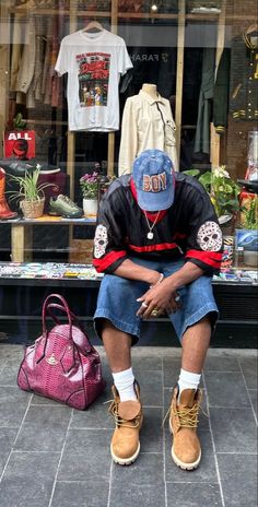 90s Timberlands Outfit, Timbs Outfit Men, Timberlands Outfit, Timbs Outfit, Timbs Outfits, Street Wear Men, Men Street Wear, Timberland Outfit, Timberland Outfits