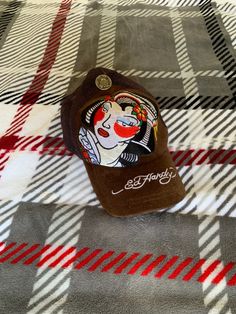 Christian Audigier ED HARDY HAT EMBROIDERED BROWN ONE SIZE | Grailed Ed Hardy Hat, Christian Audigier