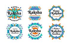 six happy radh kasha badge designs