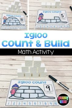 this is an image of a printable lego count and build game