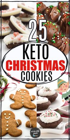 25 keto christmas cookies with the title overlay