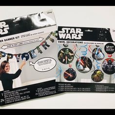 Star Wars Party Decorations. New N Packages. Please See Photos. Swirl Decorations Jumbo Letter Banner Kit. Happy Birthday Darth Vader Birthday Party, Star Wars Party Decorations, Yoda Party, Jumbo Letters, Letter Banner, Star Wars Birthday Party, Star Wars Birthday, Star Wars Party, Decor Bundle