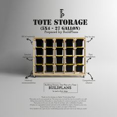 an advertisement for the tote storage 6x4 gallon