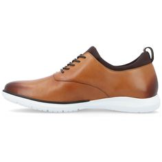 Find the perfect balance between casual and dressy with the Hyde derby by Thomas & Vine. This genuine leather style features a classic lace-up closure and a sporty ExtraLight� outsole for a modern touch. A cushioned collar and 6 mm Tru Comfort Foam� insole finish the design for all-day support. Casual Summer Wingtip Lace-up Shoes, Casual Oxford Lace-up Shoes With Leather Sole, Casual Lace-up Oxfords With Contrast Sole, Brown Leather Sneakers For Summer, Brown Leather Summer Sneakers, Casual Wingtip Oxford Lace-up Shoes, Casual Oxford Wingtip Lace-up Shoes, Casual Wingtip Oxfords With Leather Sole, Casual Oxford-style Lace-up Wingtip Shoes