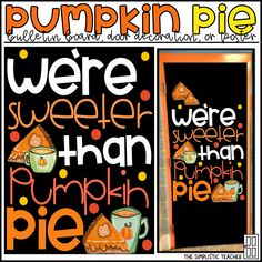 a magazine cover with pumpkin pies on the front and back pages in black, orange, and white