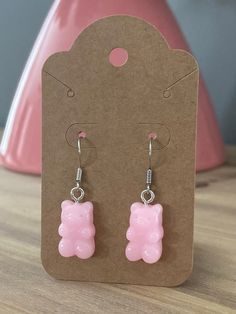 Gummy bear earrings - 10 different colors Gummy Bear Earrings, Gemstone Bar Necklace, Bear Earrings, Daisy Ring, Gummy Bear, Cute Rings, Anklet Bracelet, Gummy Bears, Daisy Flower