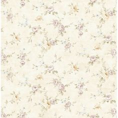 a white wallpaper with flowers on it