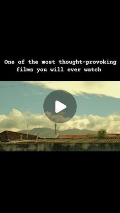 a video screen with the words, one of the most thought - involving films you will ever watch